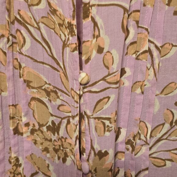 J Jill Womens Button Up Shirt Size 2X Pink Floral Print Long Sleeves Lightweight - Picture 6 of 11